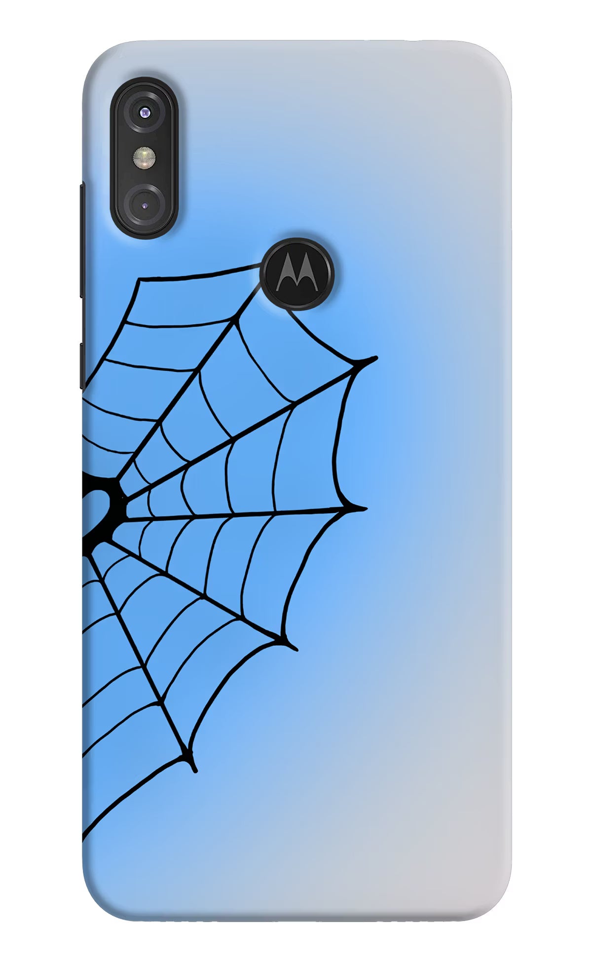 Blue Web Moto One Power Back Cover