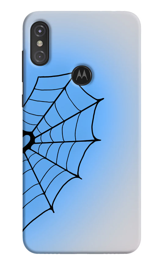 Blue Web Moto One Power Hard Case Back Cover by Casekaro
