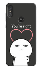 You're Right Moto One Power Hard Case Back Cover by Casekaro