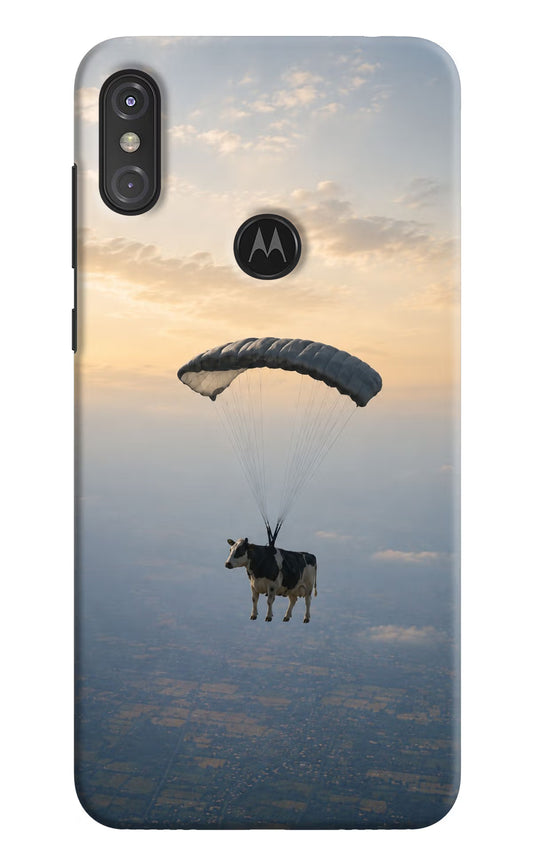 Skydiving Cow Moto One Power Hard Case Back Cover by Casekaro