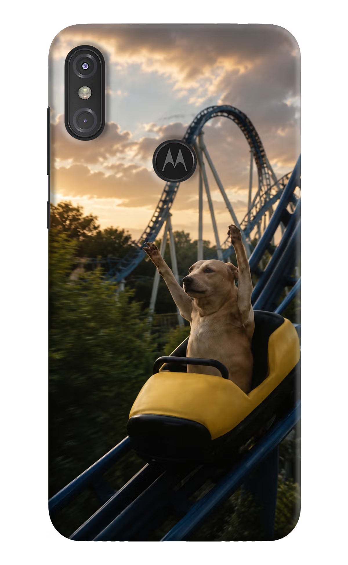 Rollercoaster Dog Moto One Power Back Cover
