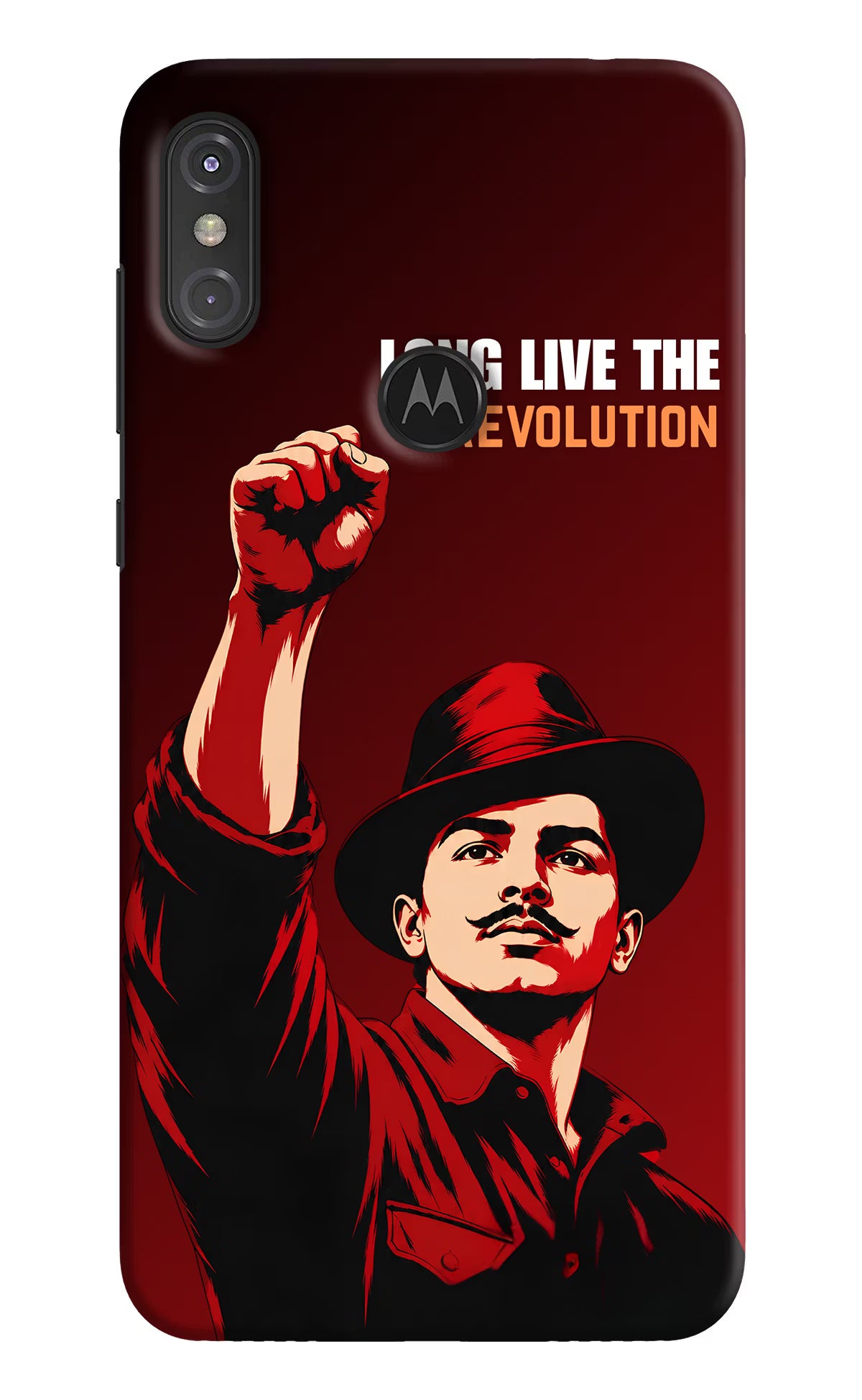 Bhagat Singh Revolution Moto One Power Back Cover
