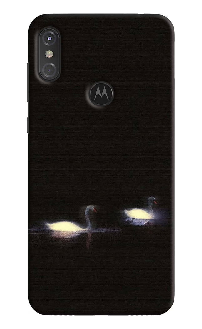 Silent Swans Moto One Power Hard Case Back Cover by Casekaro