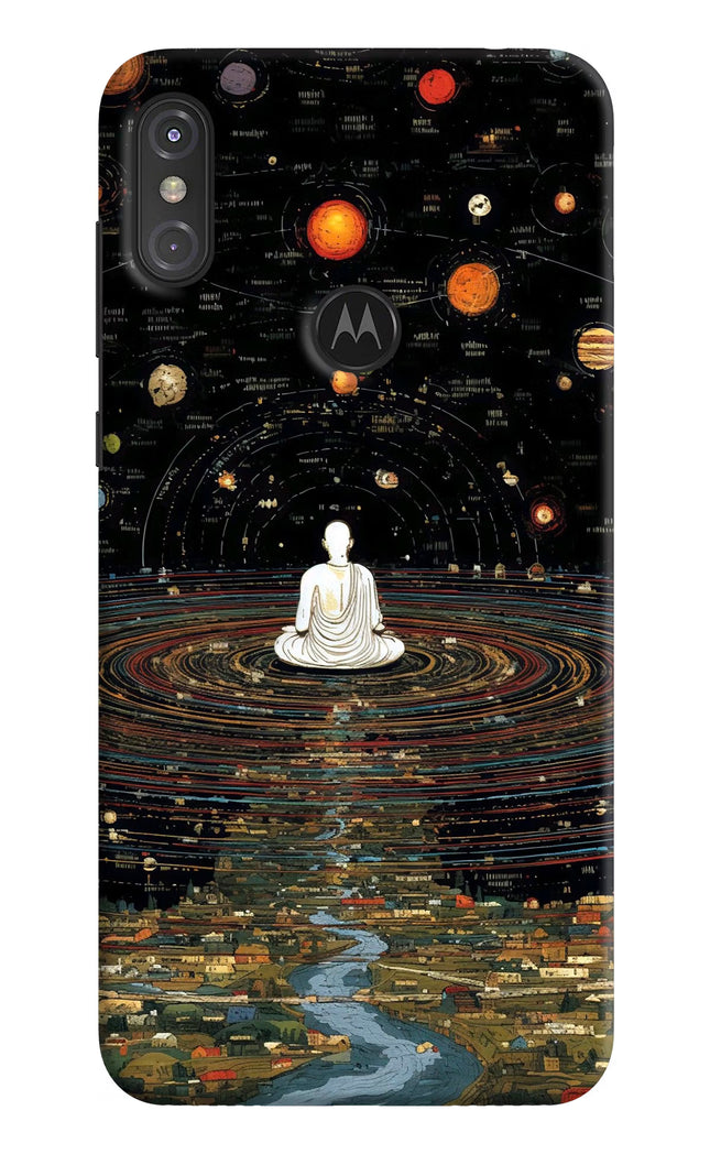 Space Monk Moto One Power Hard Case Back Cover by Casekaro