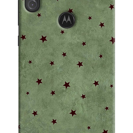 Green Stars Moto One Power Back Cover