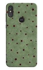 Green Stars Moto One Power Back Cover