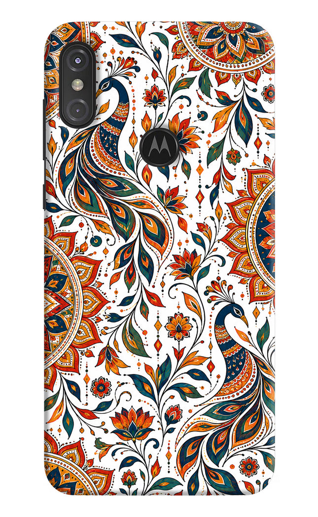 White Mayura Moto One Power Hard Case Back Cover by Casekaro