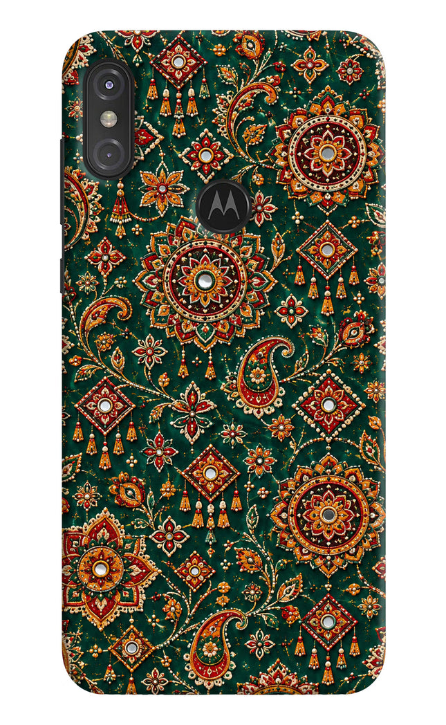 Green Pataka Moto One Power Hard Case Back Cover by Casekaro