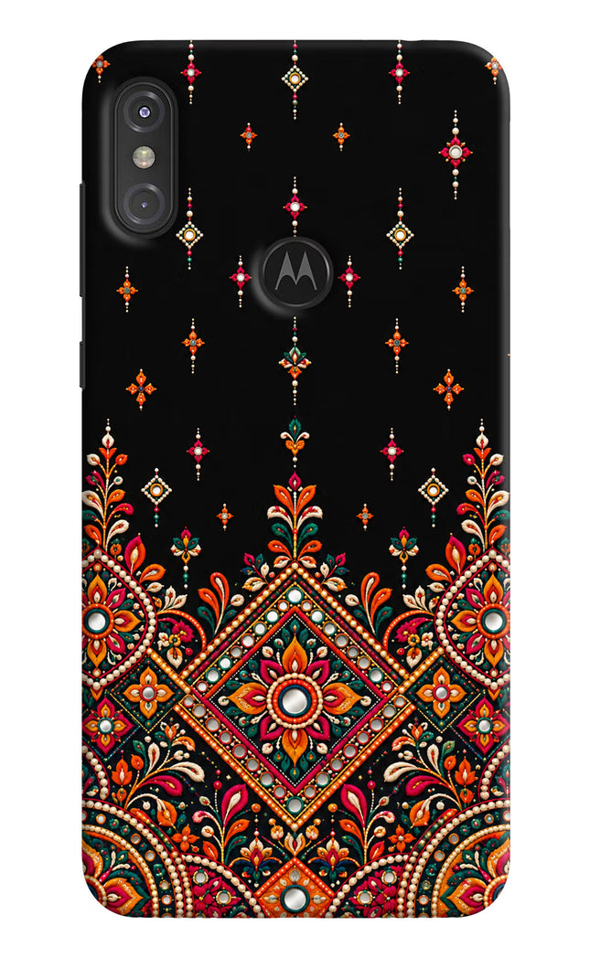 Noir Mehfil Moto One Power Hard Case Back Cover by Casekaro