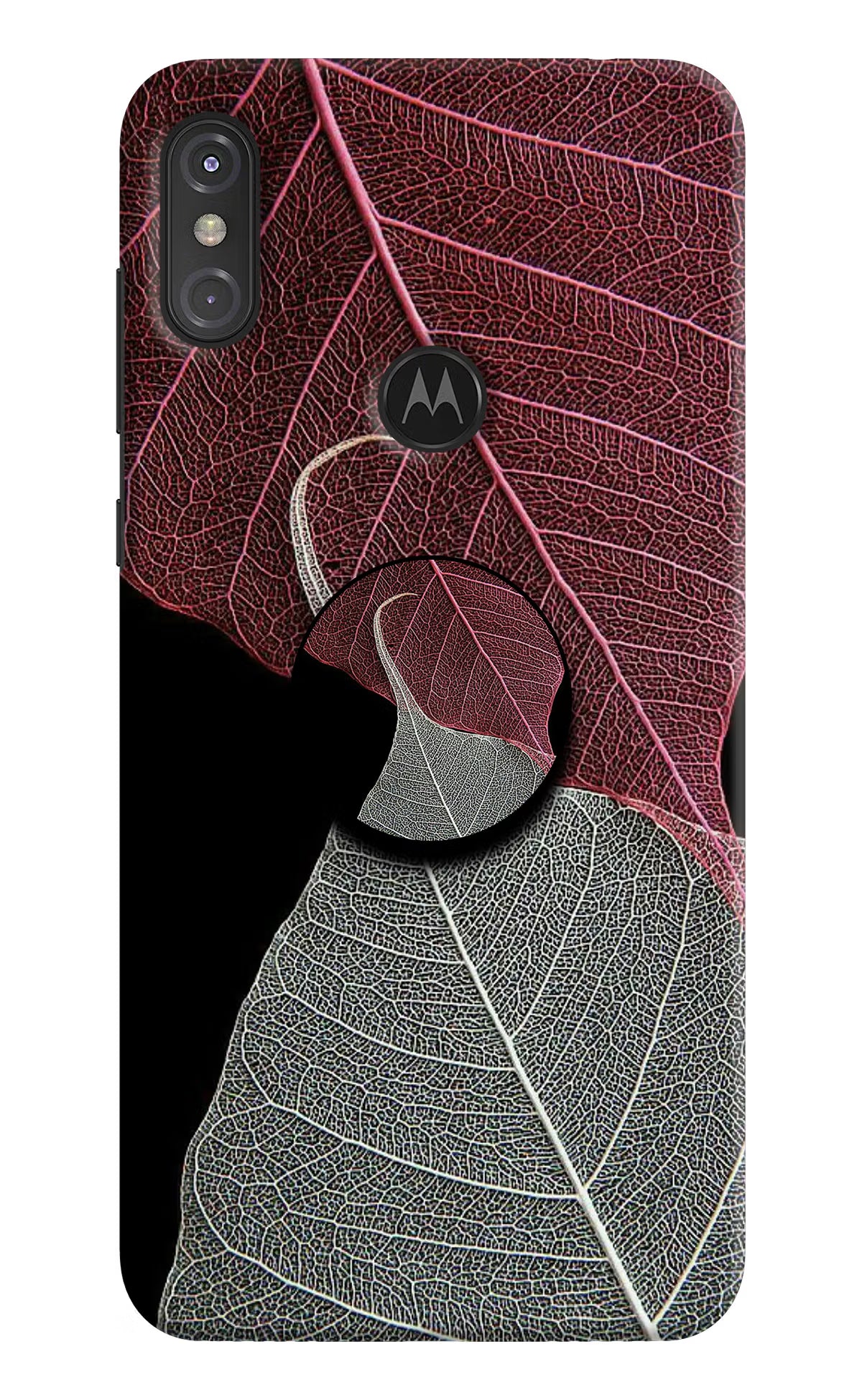 Leaf Pattern Moto One Power Pop Case by Casekaro