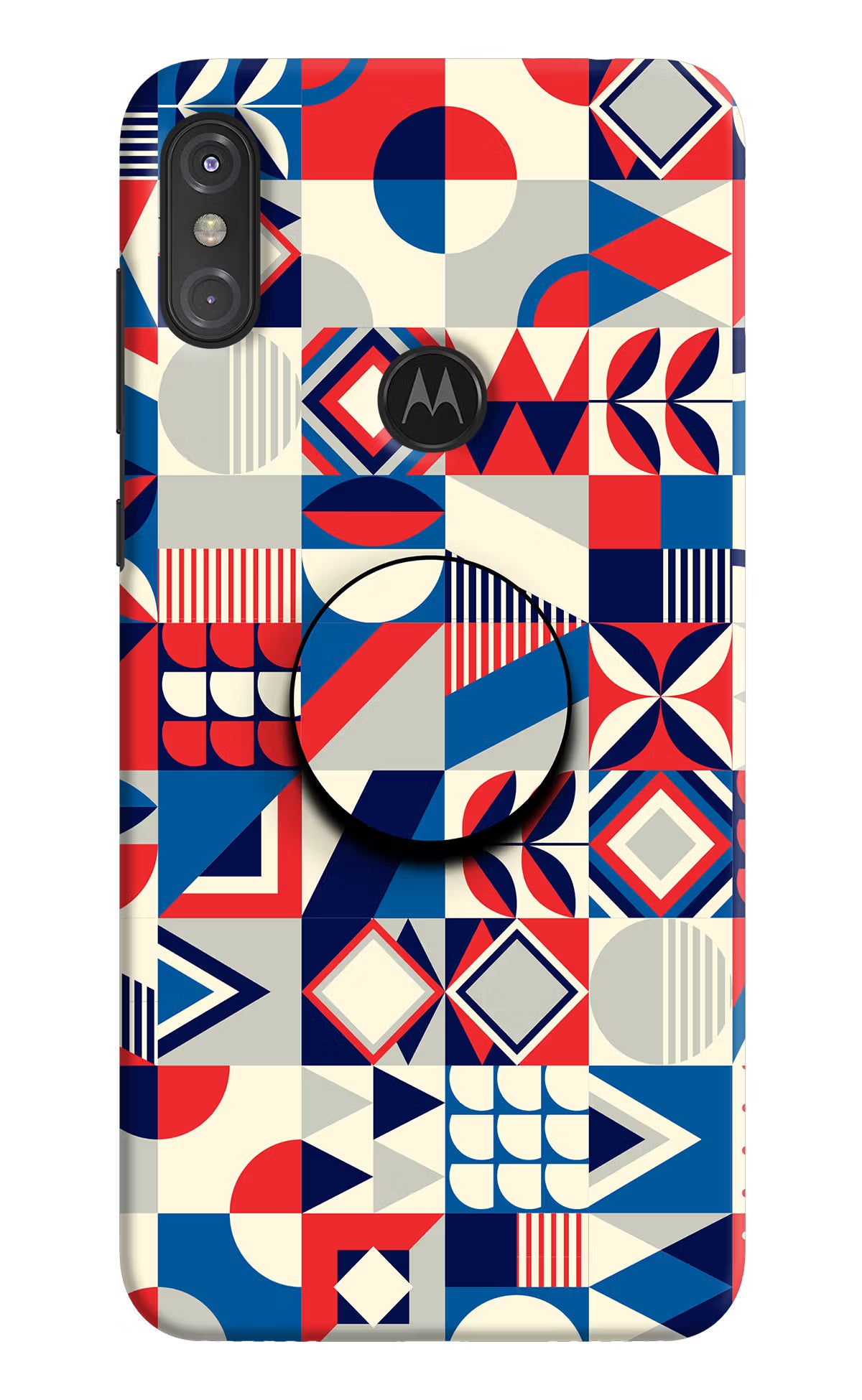 Colorful Pattern Moto One Power Pop Case by Casekaro