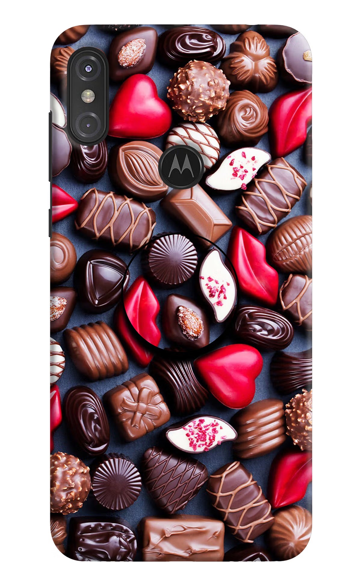 Chocolates Moto One Power Pop Case by Casekaro