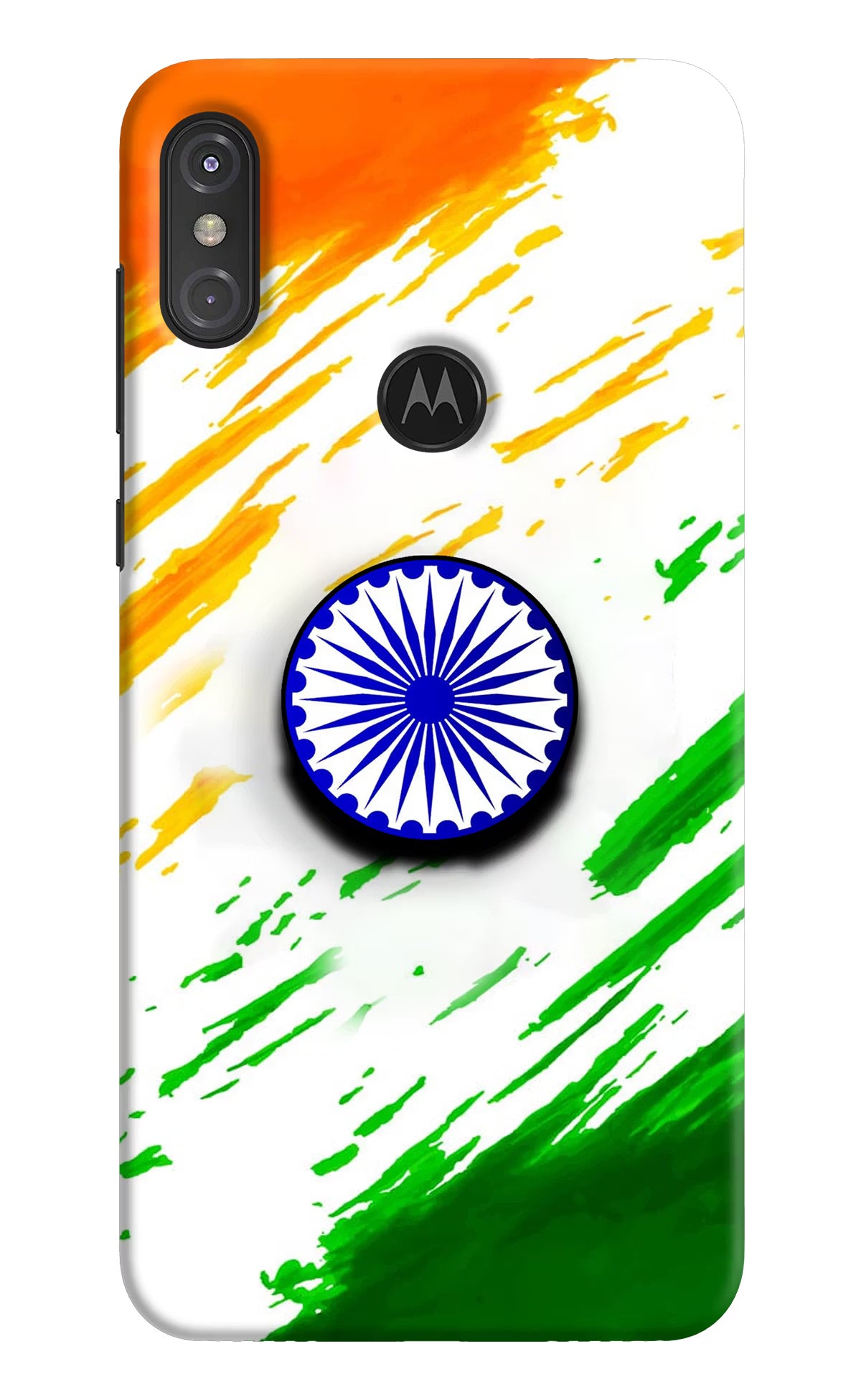 Indian Flag Ashoka Chakra Moto One Power Pop Case by Casekaro