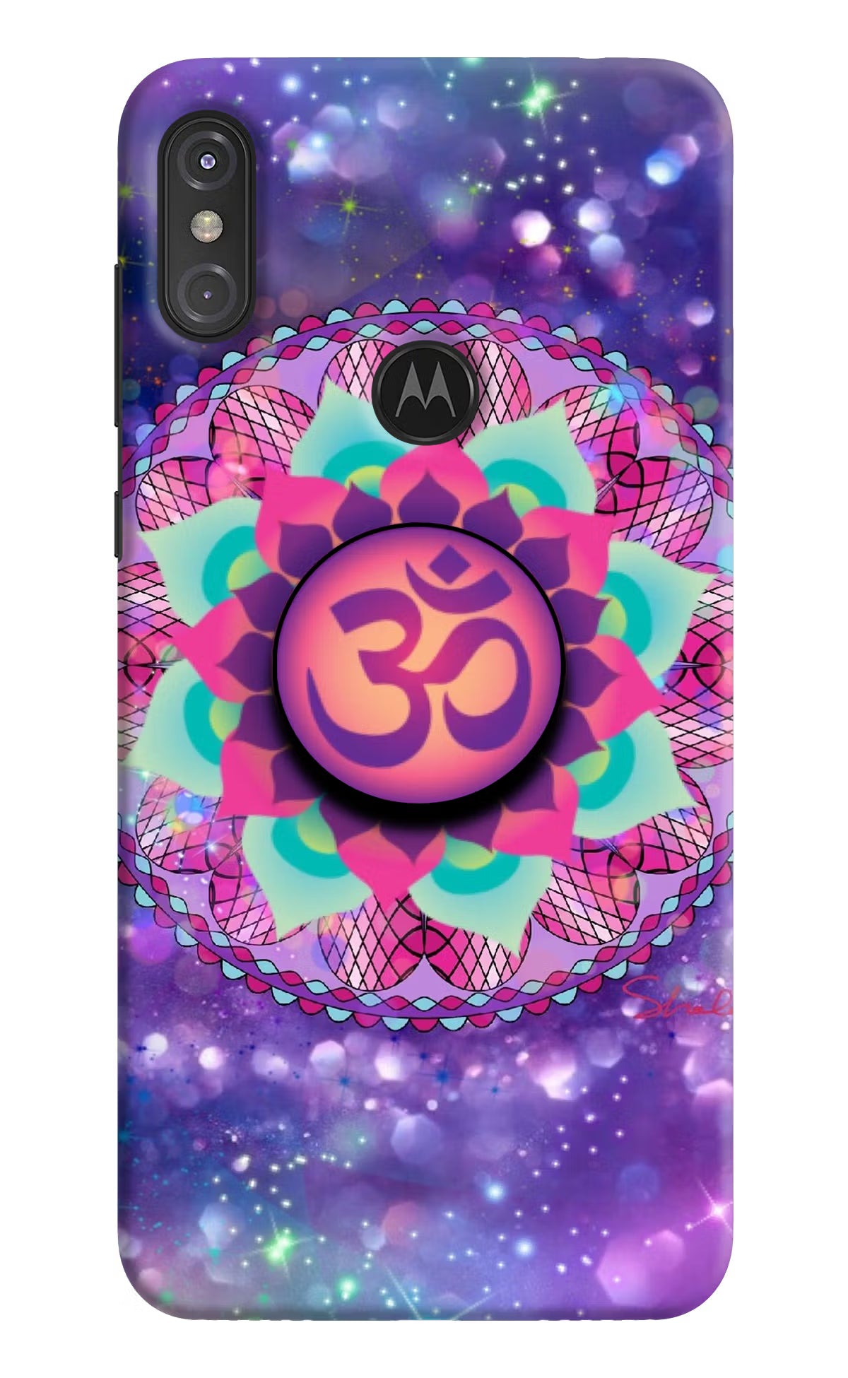 Om Purple Moto One Power Pop Case by Casekaro