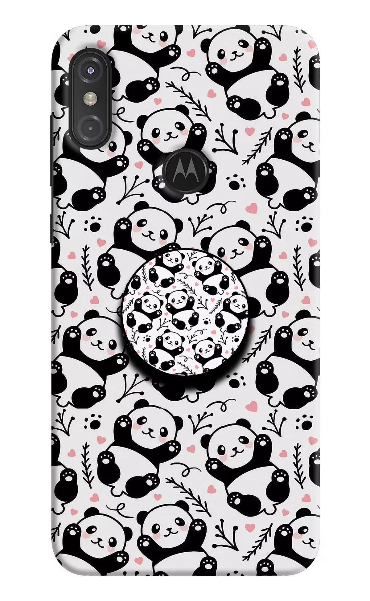 Cute Panda Moto One Power Pop Case by Casekaro