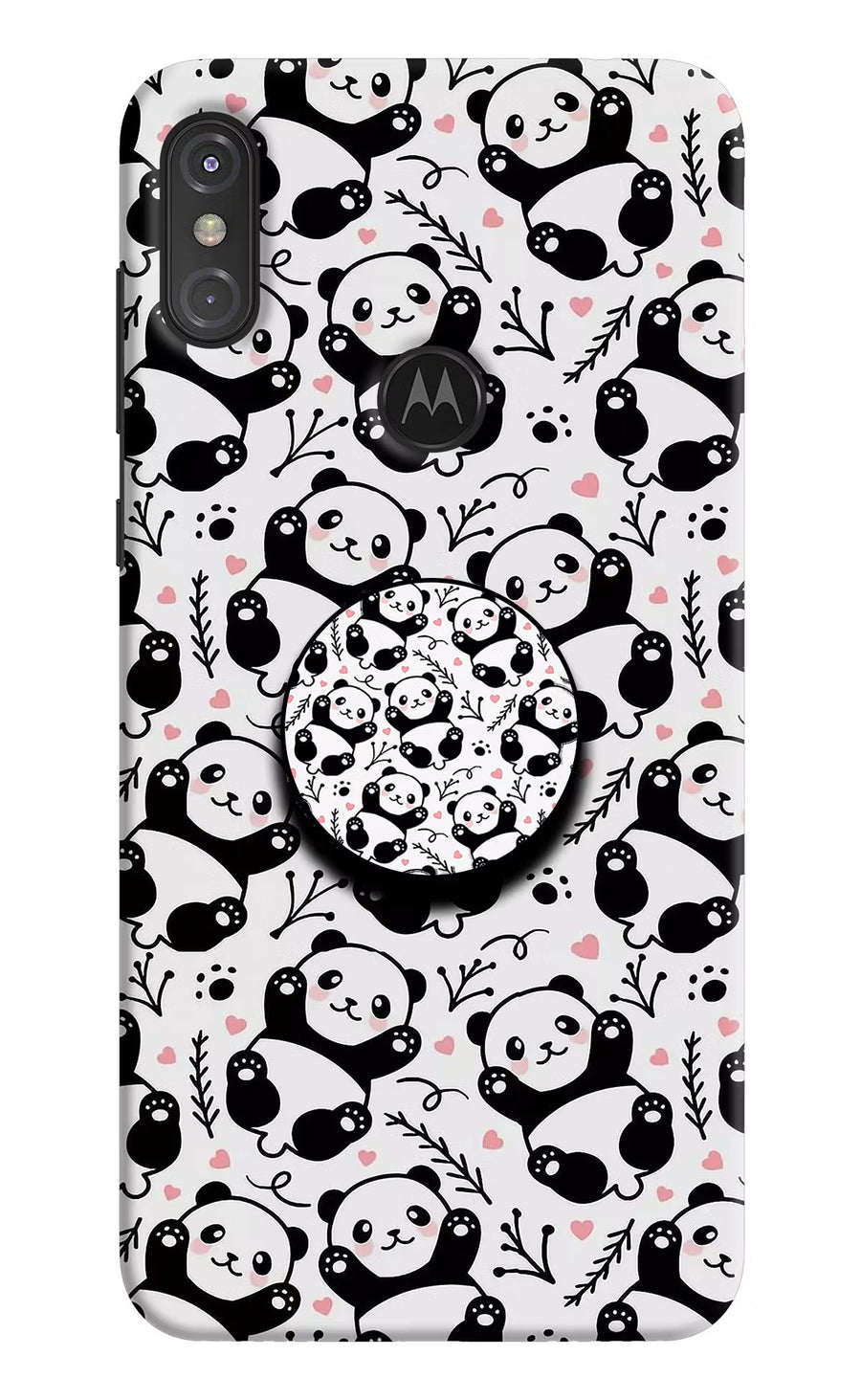 Cute Panda Moto One Power Pop Case, Hard case