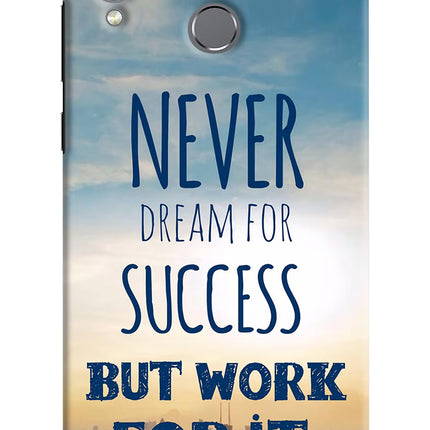 Never Dream For Success But Work For It Honor Play Hard Case Back Cover by Casekaro