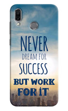 Never Dream For Success But Work For It Honor Play Hard Case Back Cover by Casekaro