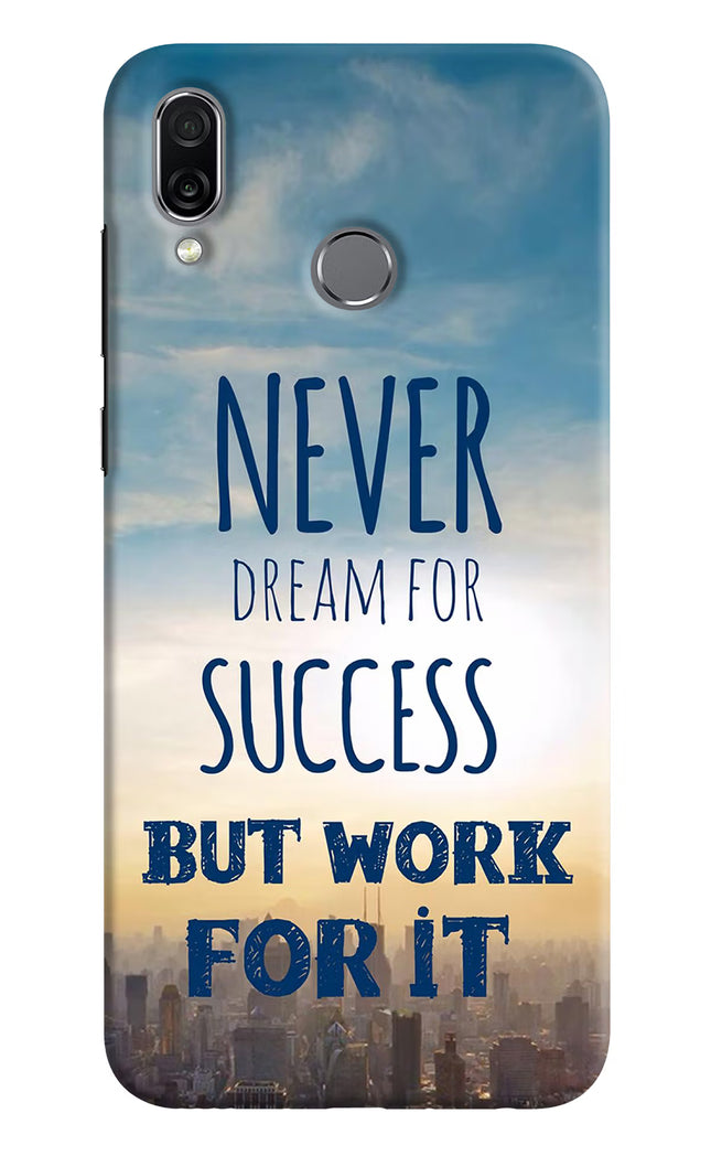 Never Dream For Success But Work For It Honor Play Hard Case Back Cover by Casekaro