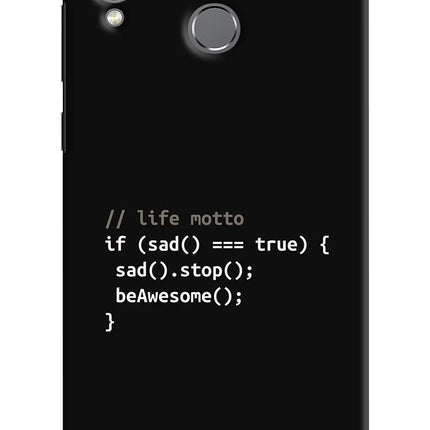 Life Motto Code Honor Play Hard Case Back Cover by Casekaro