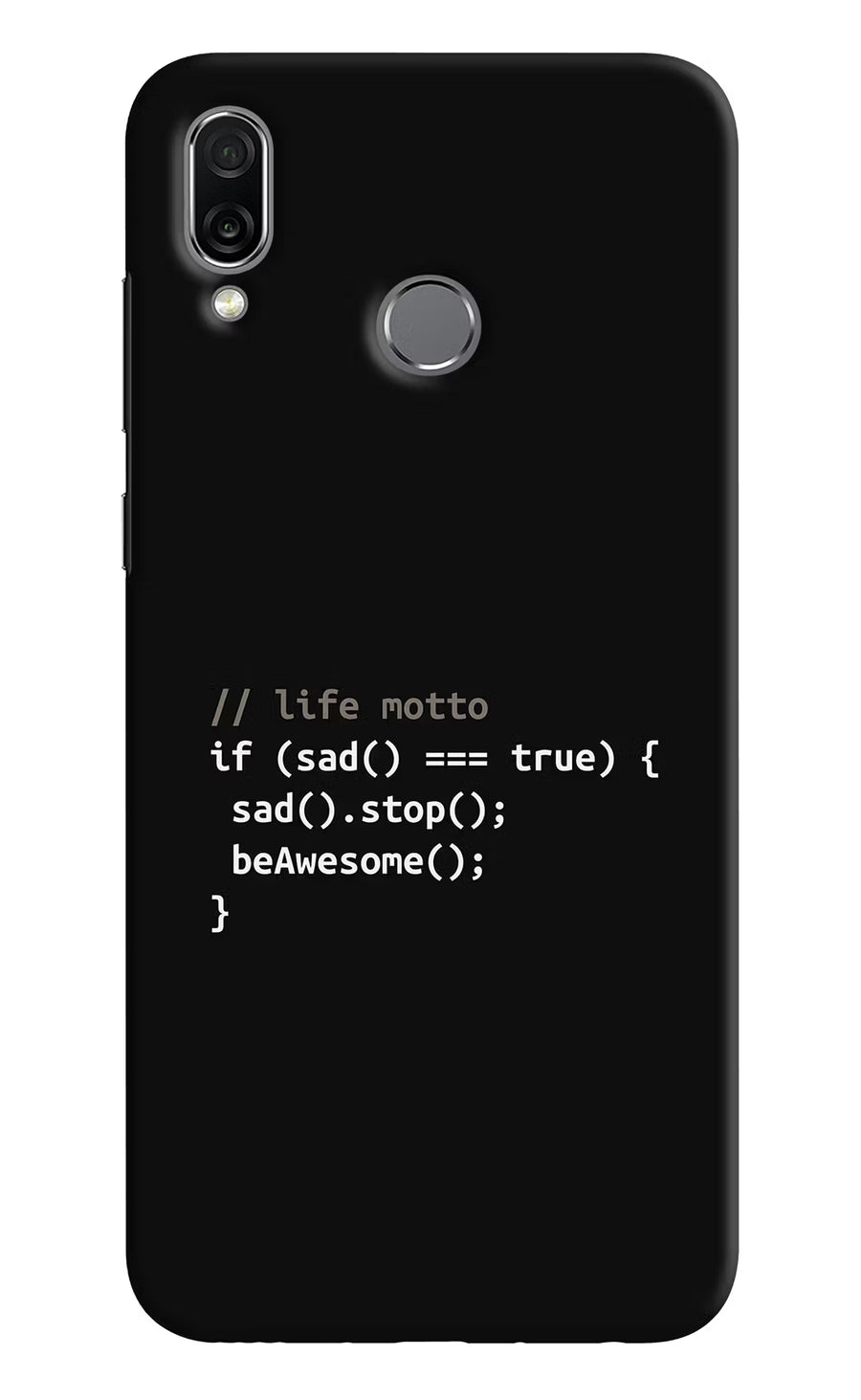 Life Motto Code Honor Play Back Cover, Hard case