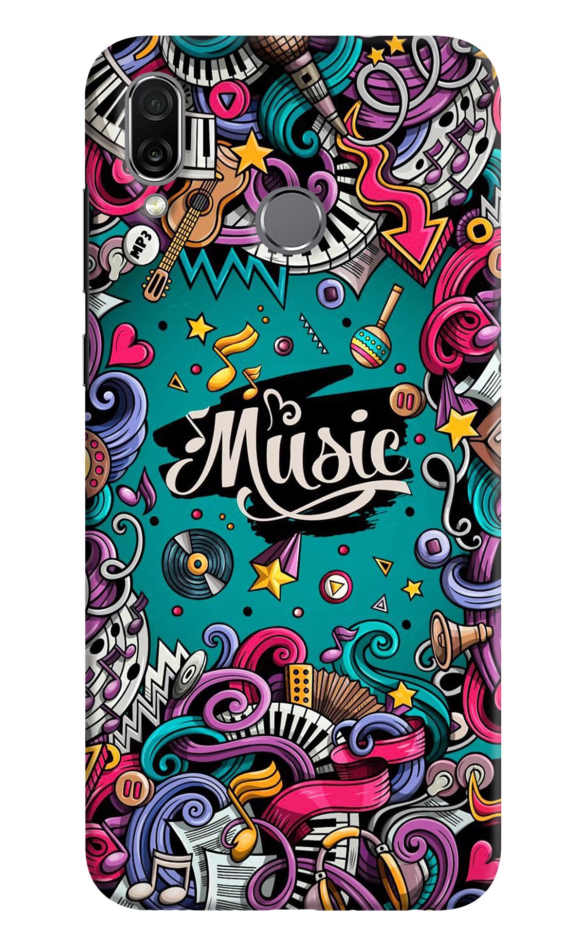 Music Graffiti Honor Play Hard Case Back Cover by Casekaro