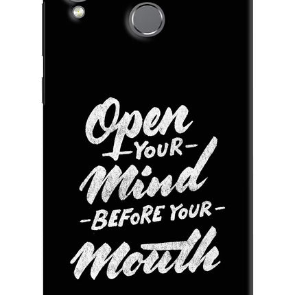 Open Your Mind Before Your Mouth Honor Play Hard Case Back Cover by Casekaro