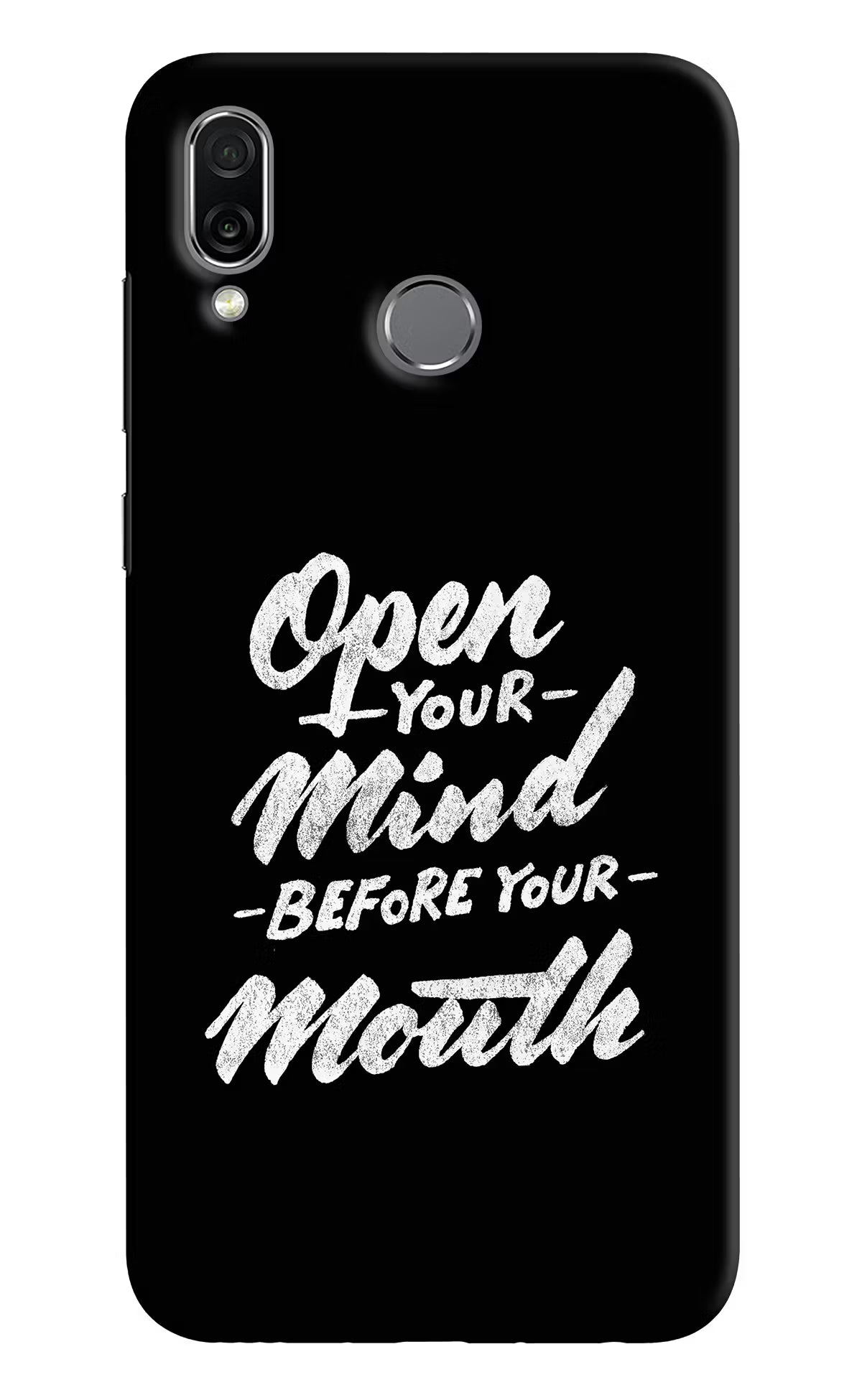 Open Your Mind Before Your Mouth Honor Play Hard Case Back Cover by Casekaro