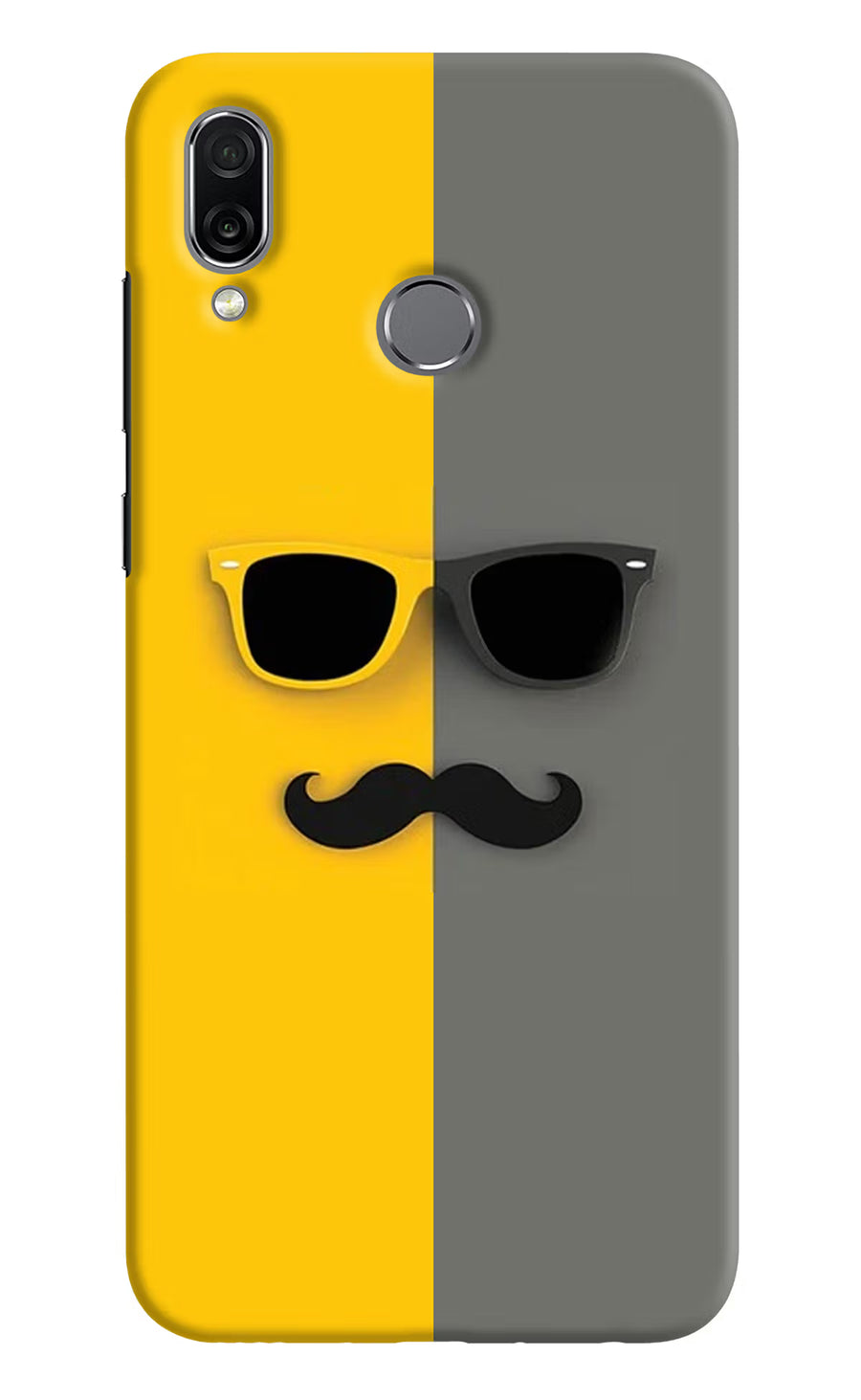 Sunglasses with Mustache Honor Play Back Cover, Hard case