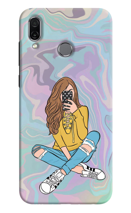Selfie Girl Honor Play Hard Case Back Cover by Casekaro