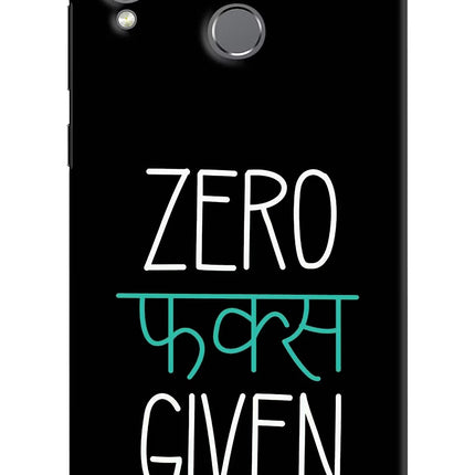 Zero Fucks Given Honor Play Hard Case Back Cover by Casekaro