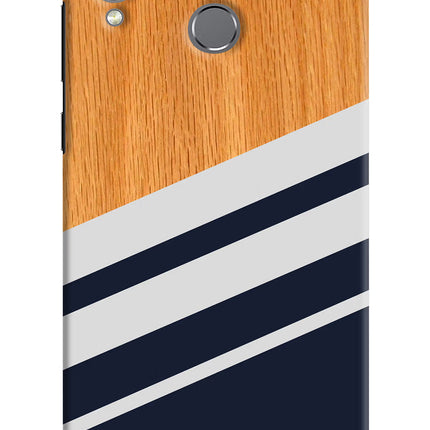 Blue and white wooden Honor Play Hard Case Back Cover by Casekaro