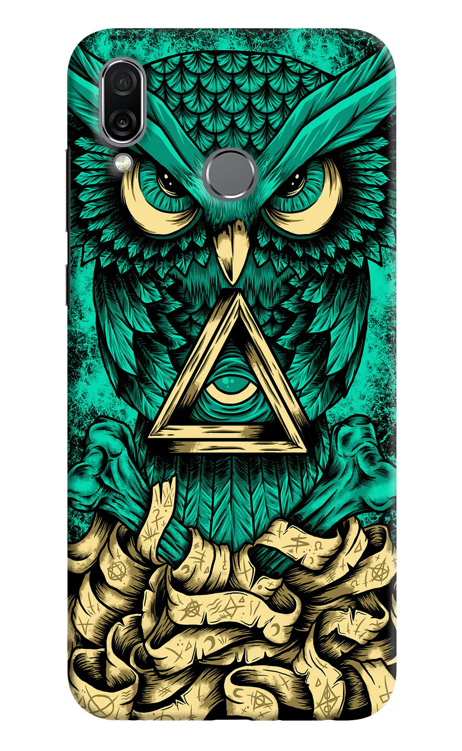 Green Owl Honor Play Back Cover, Hard case
