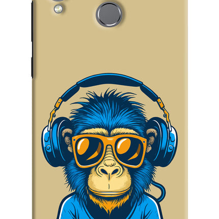 Monkey Headphone Honor Play Hard Case Back Cover by Casekaro