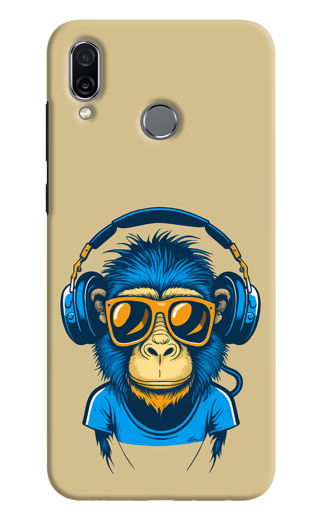 Monkey Headphone Honor Play Hard Case Back Cover by Casekaro