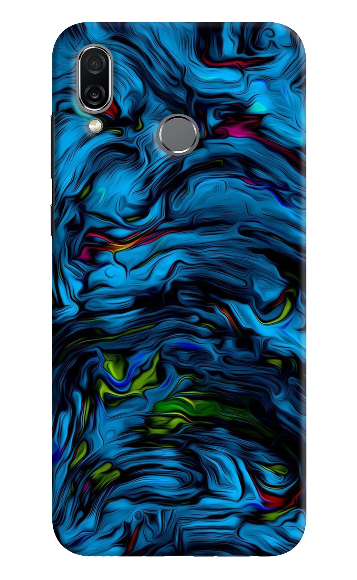 Dark Blue Abstract Honor Play Back Cover