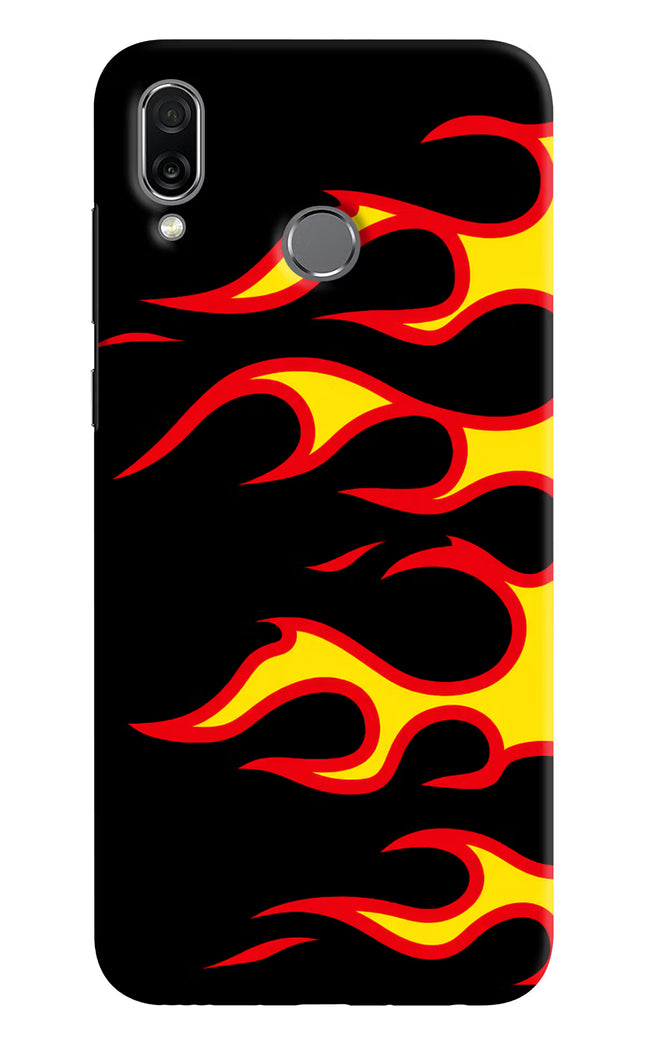 Side Sweep Flames Honor Play Hard Case Back Cover by Casekaro
