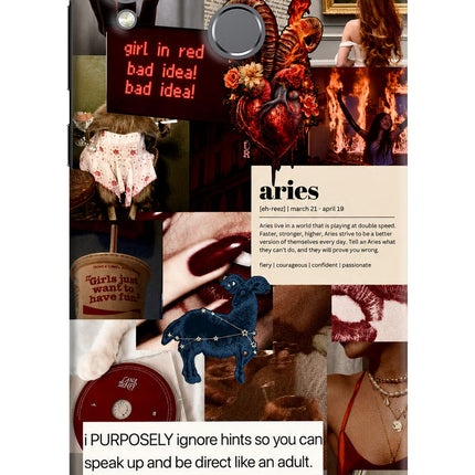 Zodiac Aries Honor Play Hard Case Back Cover by Casekaro