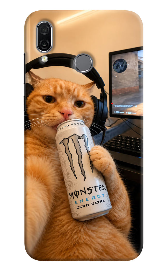 Gamer Cat Energy Honor Play Hard Case Back Cover by Casekaro