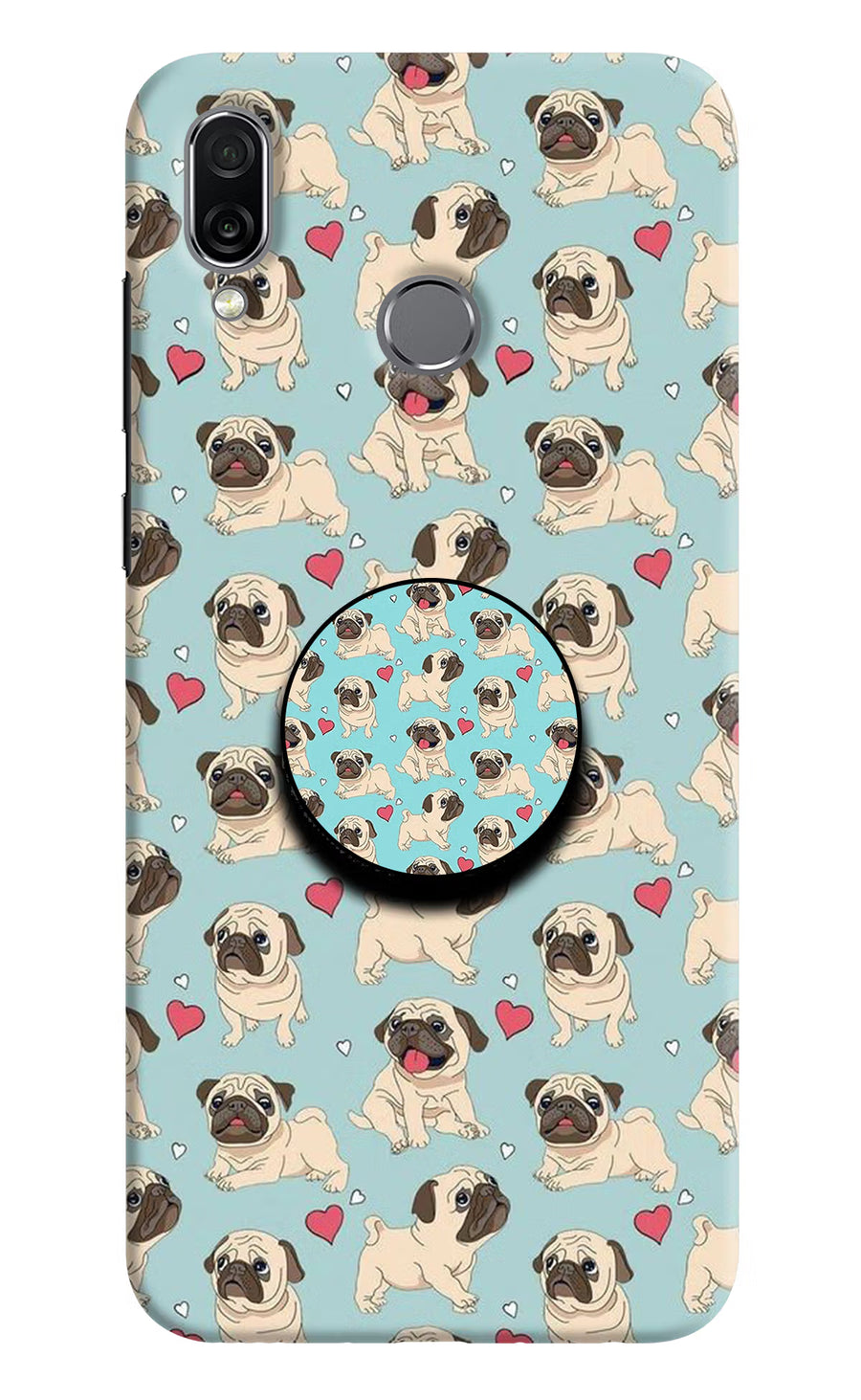 Pug Dog Honor Play Pop Case, Hard case