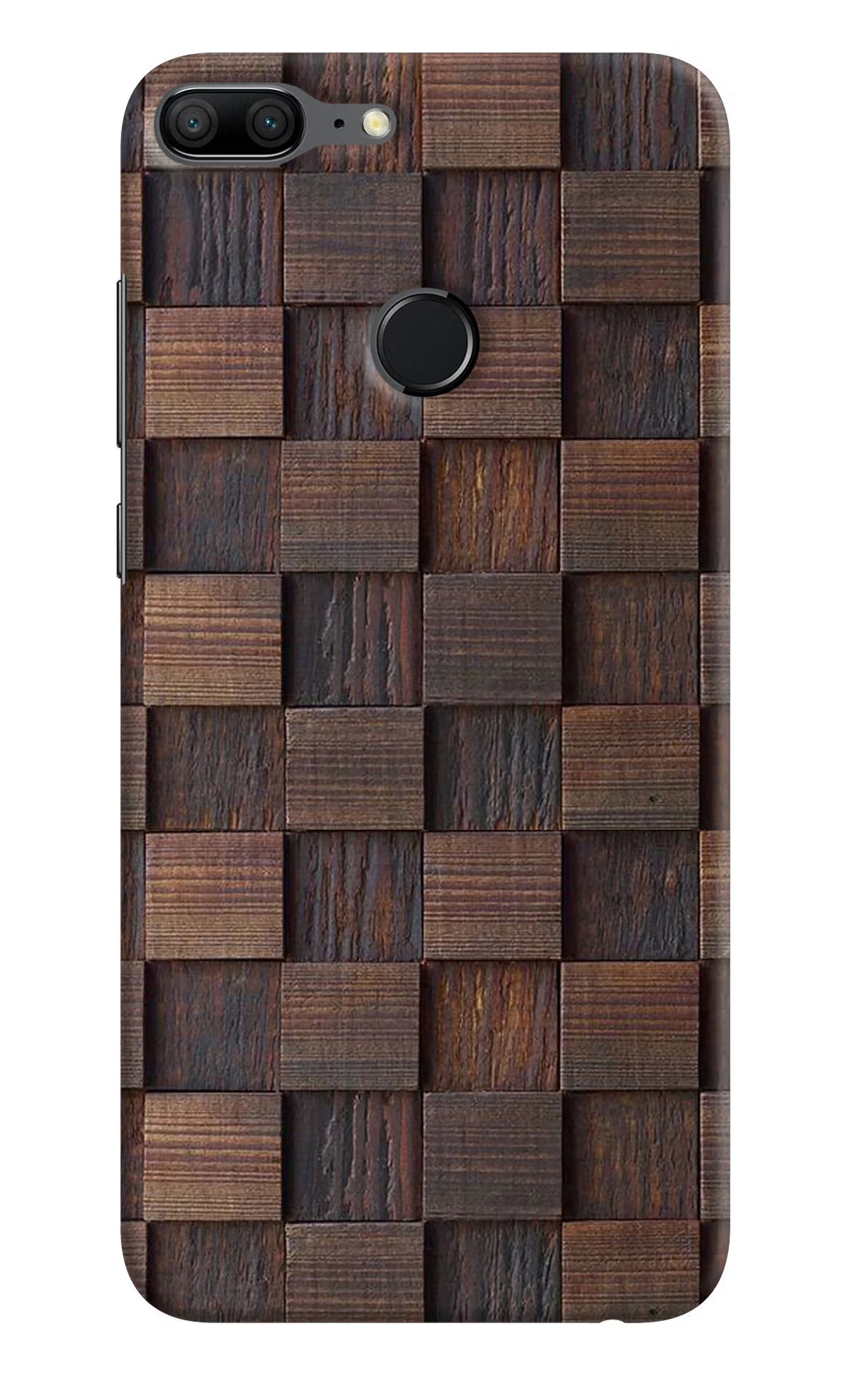 Wooden Cube Design Honor 9 Lite Hard Case Back Cover by Casekaro