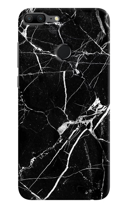 Black Marble Pattern Honor 9 Lite Hard Case Back Cover by Casekaro