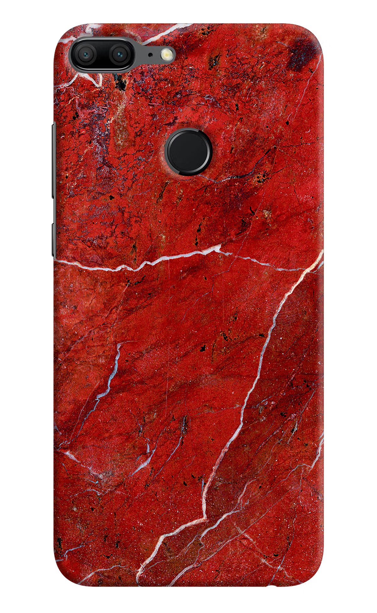 Red Marble Design Honor 9 Lite Hard Case Back Cover by Casekaro
