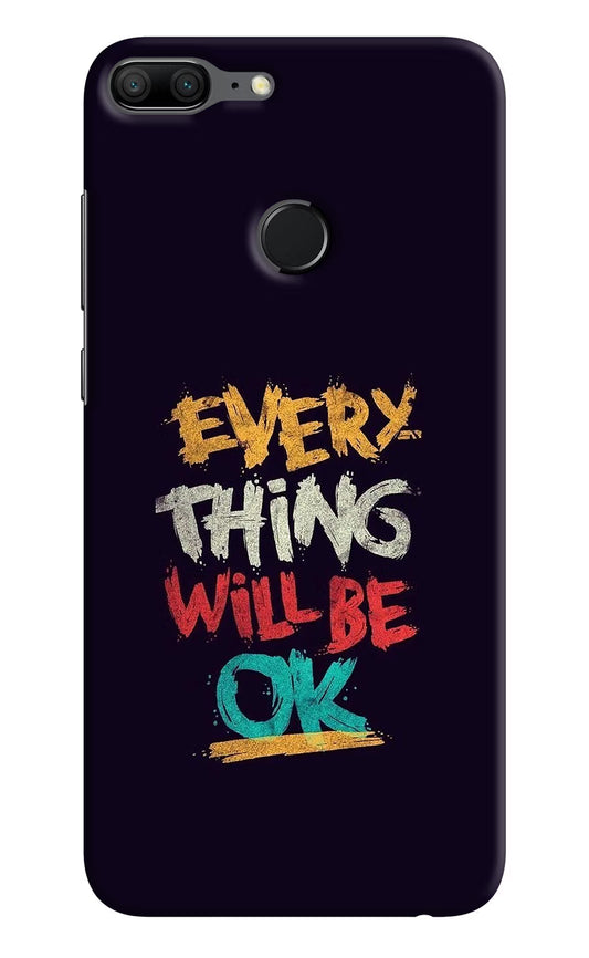 Everything Will Be Ok Honor 9 Lite Hard Case Back Cover by Casekaro
