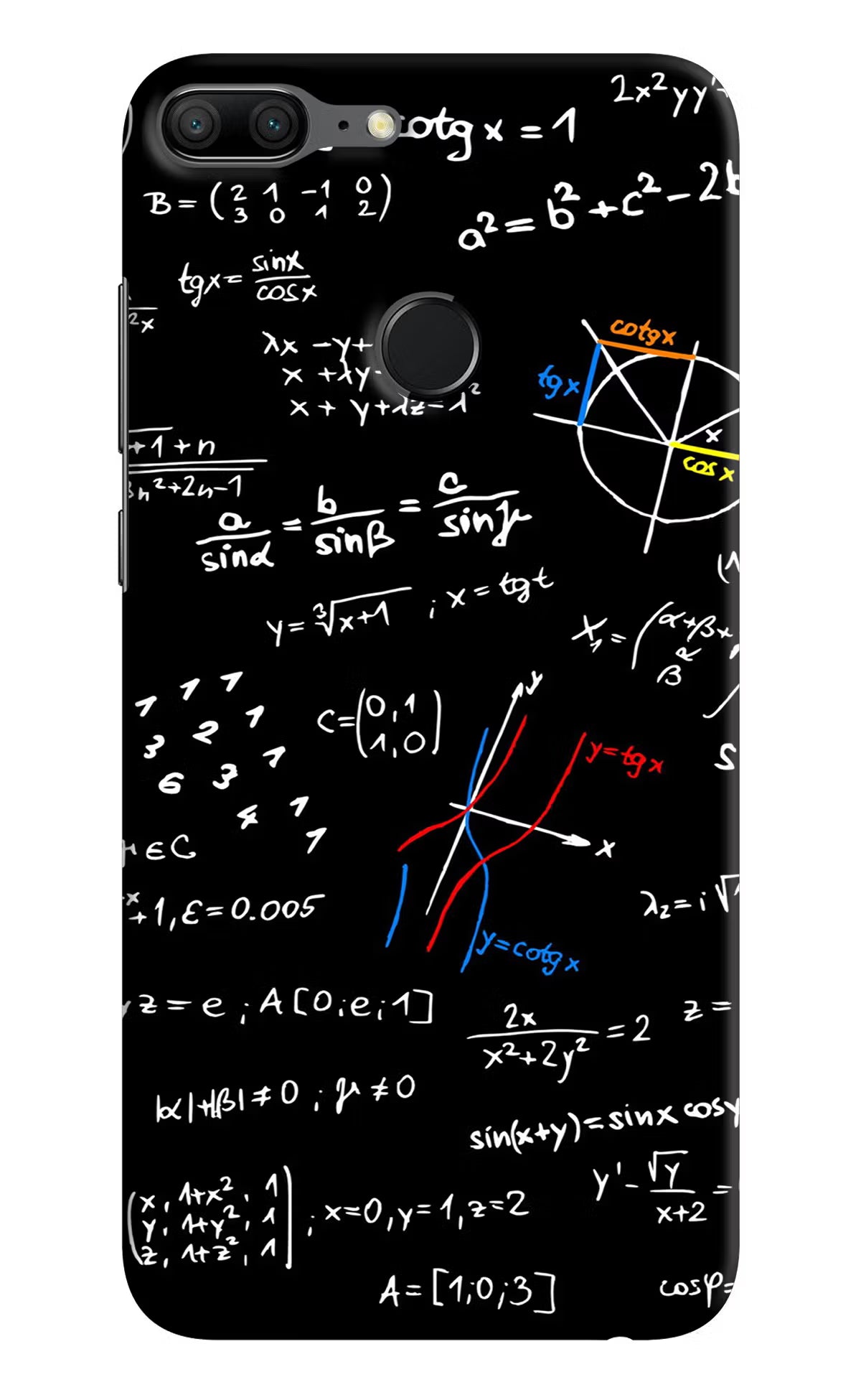 Mathematics Formula Honor 9 Lite Hard Case Back Cover by Casekaro