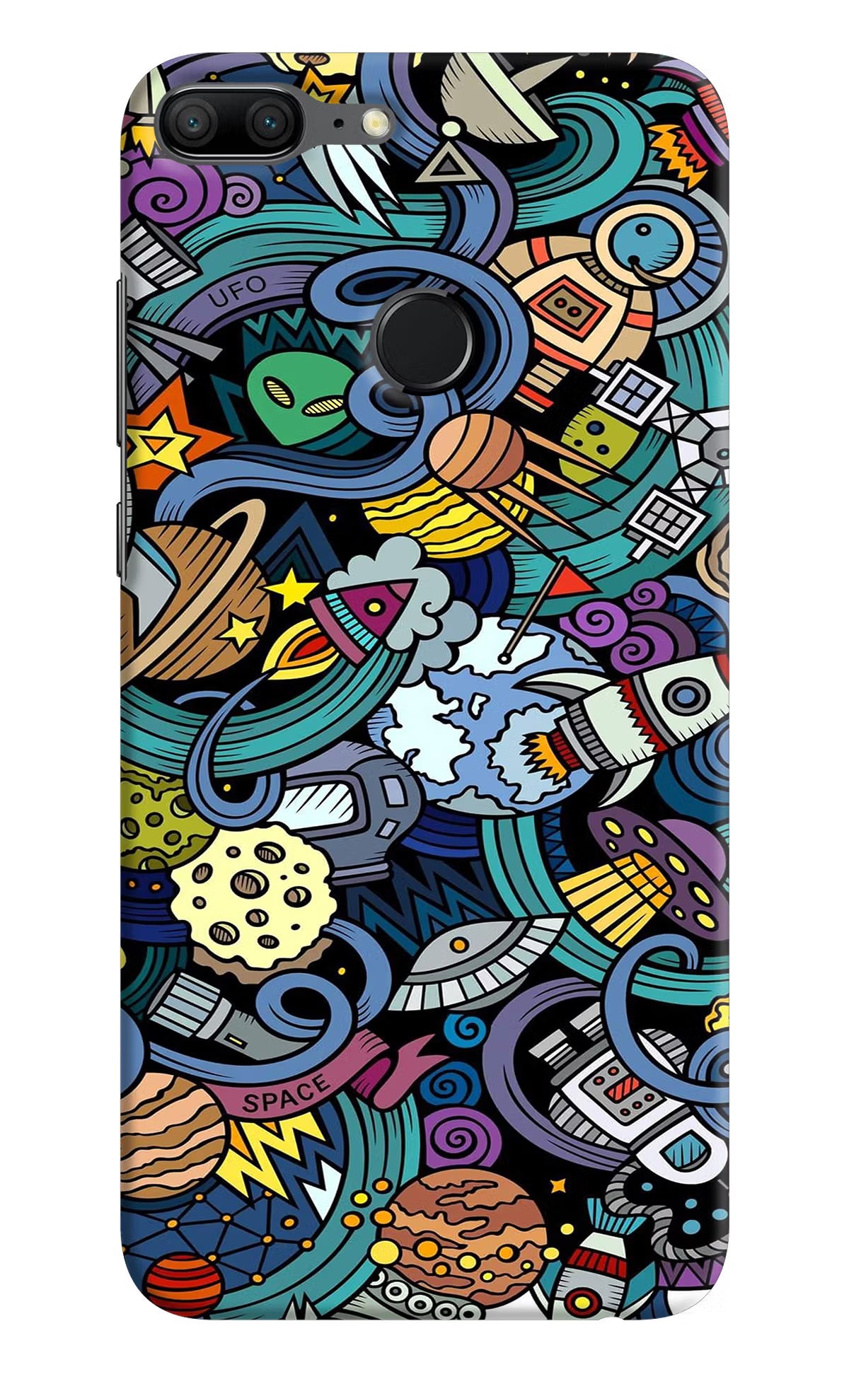 Space Abstract Honor 9 Lite Hard Case Back Cover by Casekaro