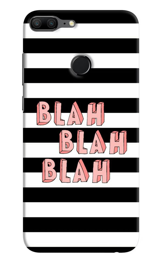Blah Blah Blah Honor 9 Lite Hard Case Back Cover by Casekaro