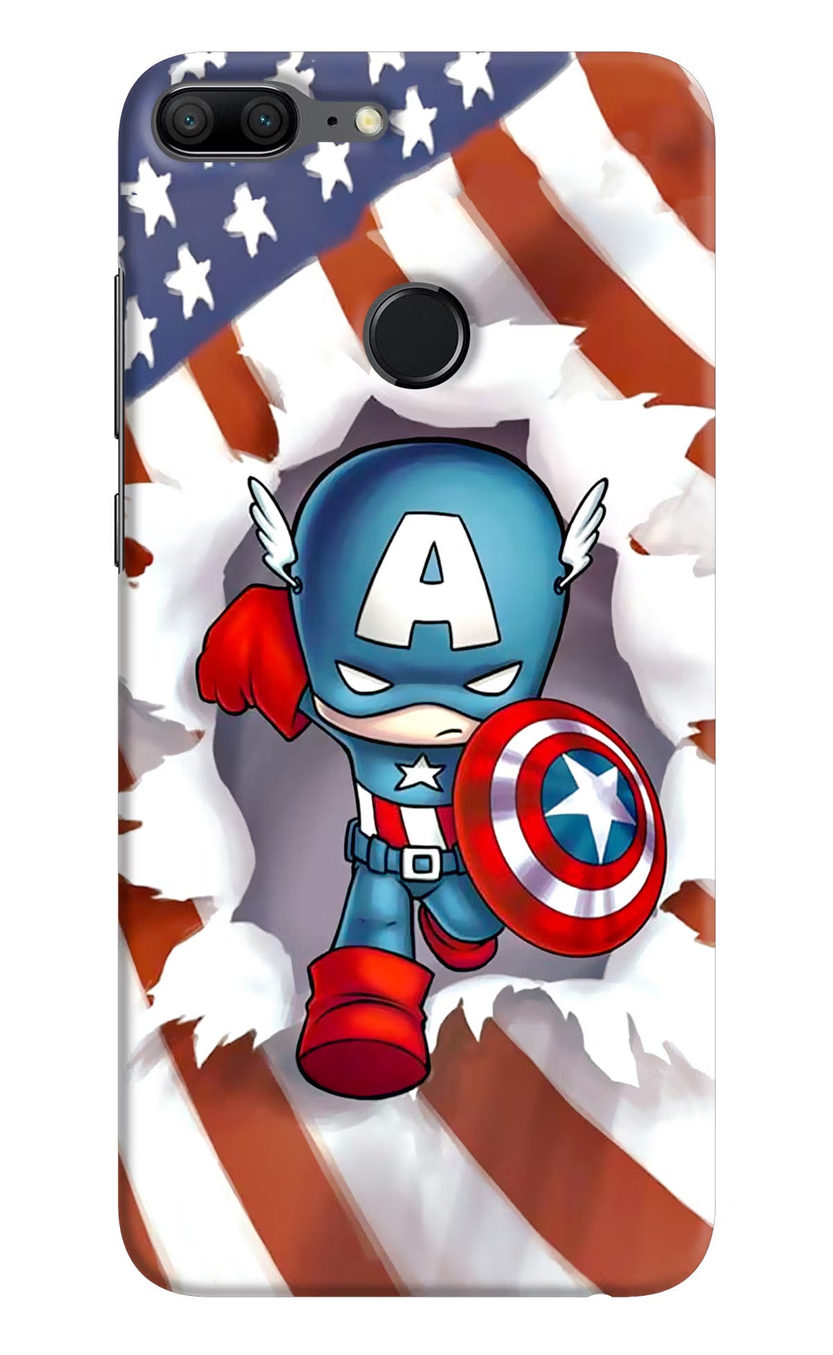 Captain America Honor 9 Lite Hard Case Back Cover by Casekaro