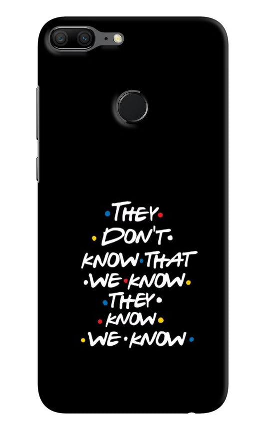 FRIENDS Dialogue Honor 9 Lite Hard Case Back Cover by Casekaro