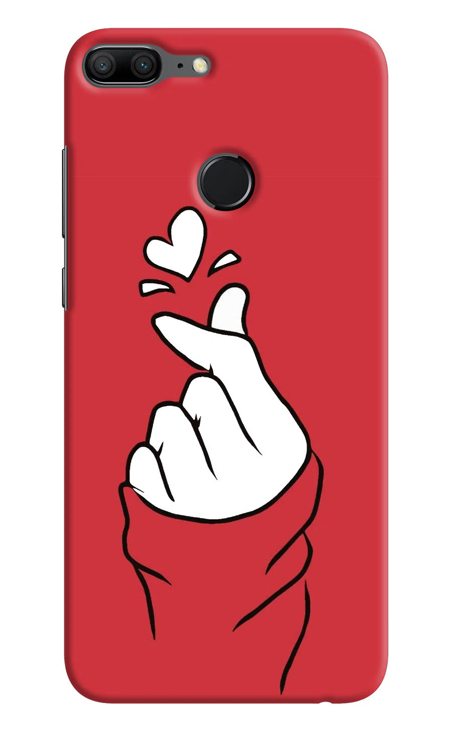 Korean Love Sign Honor 9 Lite Back Cover, Hard case